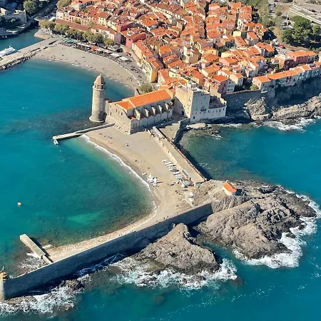 Saphir - Vue Mer Et Montagne - Wifi Fibre- Piscine Et Garage Prive Collioure Buitenkant foto